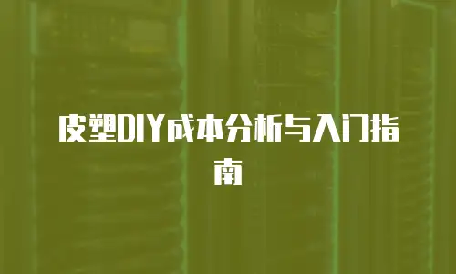 皮塑DIY成本分析与入门指南