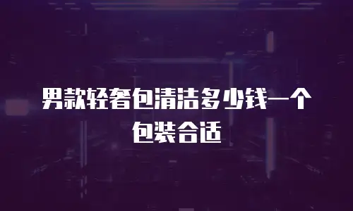 男款轻奢包清洁多少钱一个包装合适