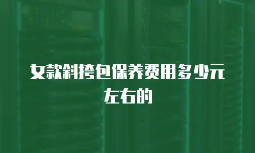 女款斜挎包保养费用多少元左右的
