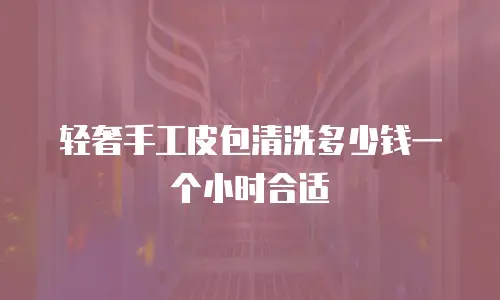 轻奢手工皮包清洗多少钱一个小时合适