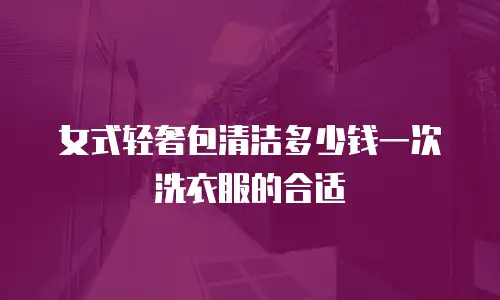 女式轻奢包清洁多少钱一次洗衣服的合适