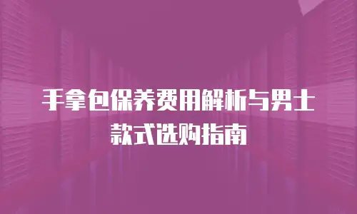 手拿包保养费用解析与男士款式选购指南