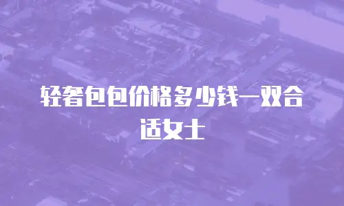 轻奢包包价格多少钱一双合适女士