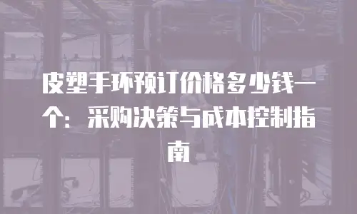 皮塑手环预订价格多少钱一个：采购决策与成本控制指南
