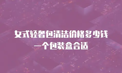 女式轻奢包清洁价格多少钱一个包装盒合适