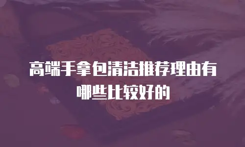 高端手拿包清洁推荐理由有哪些比较好的