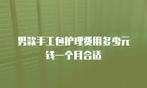 男款手工包护理费用多少元钱一个月合适