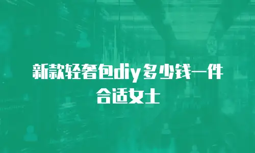 新款轻奢包diy多少钱一件合适女士