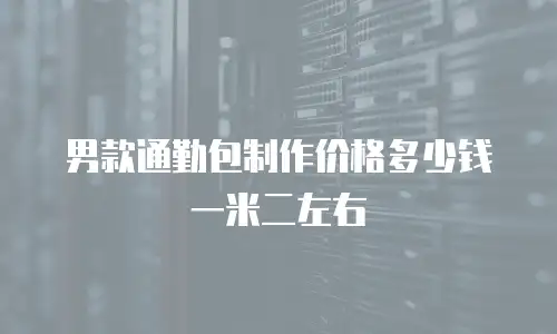 男款通勤包制作价格多少钱一米二左右