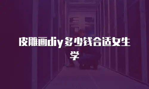 皮雕画diy多少钱合适女生学