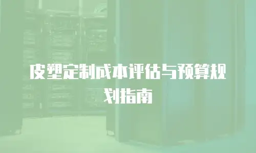皮塑定制成本评估与预算规划指南