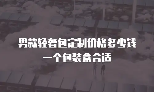 男款轻奢包定制价格多少钱一个包装盒合适