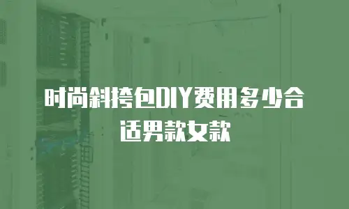 时尚斜挎包DIY费用多少合适男款女款