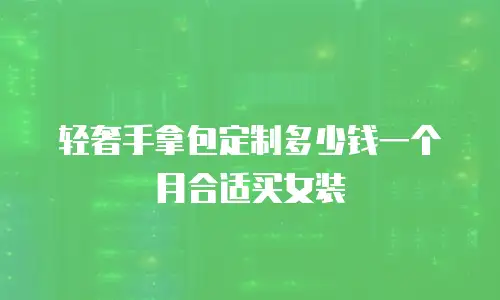 轻奢手拿包定制多少钱一个月合适买女装