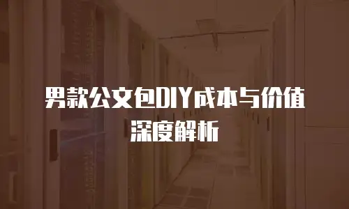 男款公文包DIY成本与价值深度解析