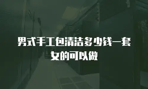 男式手工包清洁多少钱一套女的可以做