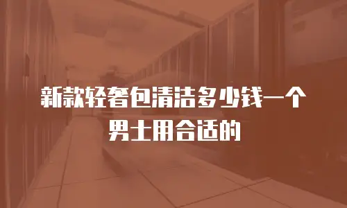 新款轻奢包清洁多少钱一个男士用合适的