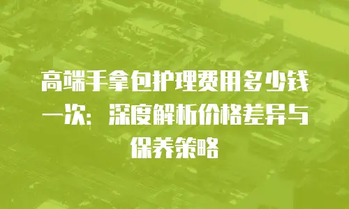 高端手拿包护理费用多少钱一次：深度解析价格差异与保养策略