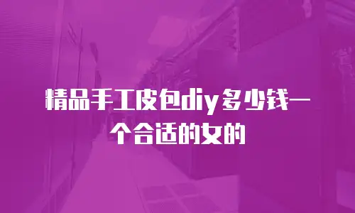 精品手工皮包diy多少钱一个合适的女的