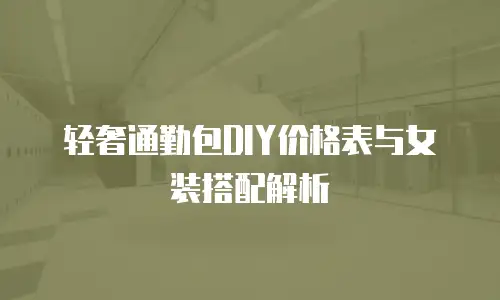 轻奢通勤包DIY价格表与女装搭配解析