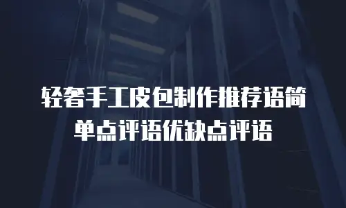 轻奢手工皮包制作推荐语简单点评语优缺点评语
