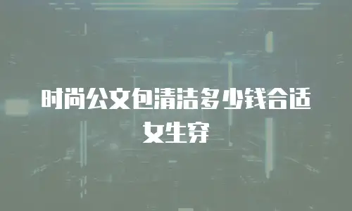 时尚公文包清洁多少钱合适女生穿