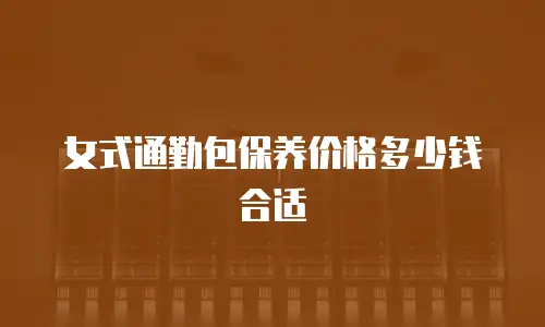 女式通勤包保养价格多少钱合适