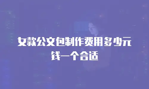 女款公文包制作费用多少元钱一个合适