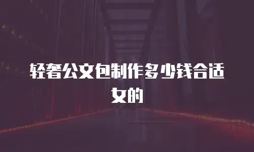 轻奢公文包制作多少钱合适女的