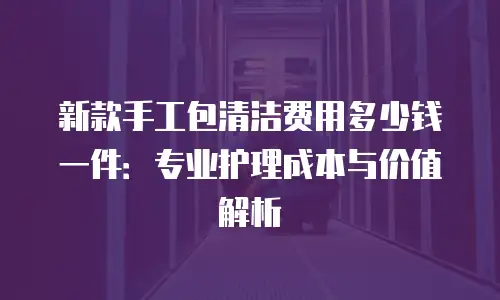 新款手工包清洁费用多少钱一件：专业护理成本与价值解析