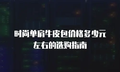时尚单肩牛皮包价格多少元左右的选购指南