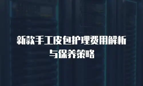 新款手工皮包护理费用解析与保养策略