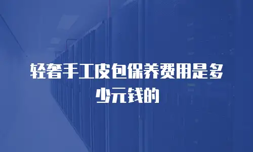 轻奢手工皮包保养费用是多少元钱的