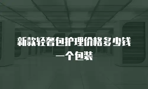 新款轻奢包护理价格多少钱一个包装