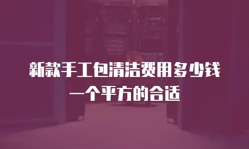 新款手工包清洁费用多少钱一个平方的合适