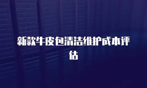 新款牛皮包清洁维护成本评估