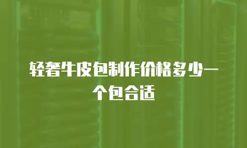 轻奢牛皮包制作价格多少一个包合适