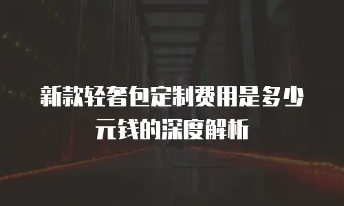 新款轻奢包定制费用是多少元钱的深度解析
