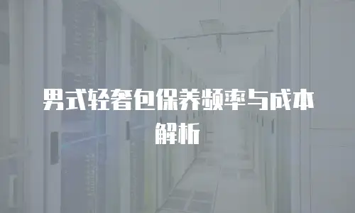 男式轻奢包保养频率与成本解析