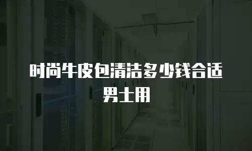 时尚牛皮包清洁多少钱合适男士用