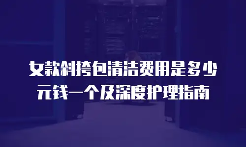 女款斜挎包清洁费用是多少元钱一个及深度护理指南