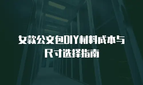 女款公文包DIY材料成本与尺寸选择指南