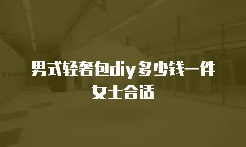 男式轻奢包diy多少钱一件女士合适