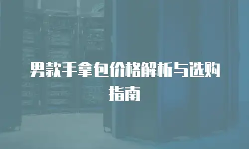男款手拿包价格解析与选购指南