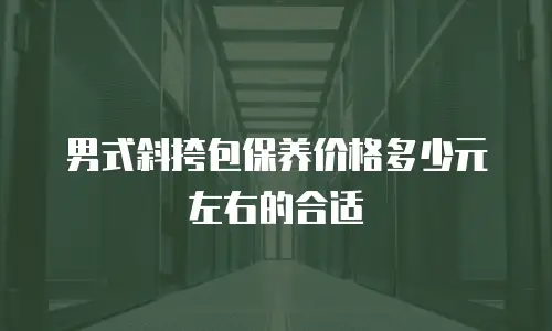 男式斜挎包保养价格多少元左右的合适