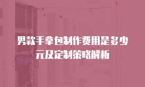 男款手拿包制作费用是多少元及定制策略解析