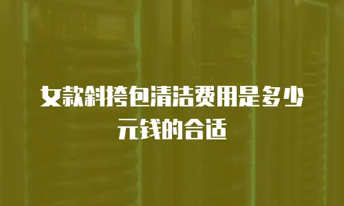 女款斜挎包清洁费用是多少元钱的合适