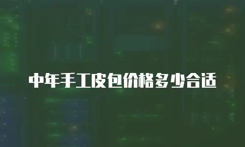 中年手工皮包价格多少合适
