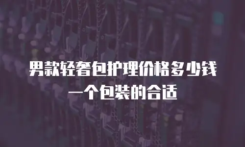 男款轻奢包护理价格多少钱一个包装的合适