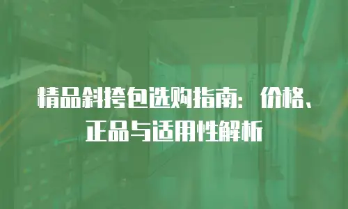 精品斜挎包选购指南：价格、正品与适用性解析